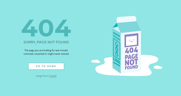 Creative 404 error page CSS Template