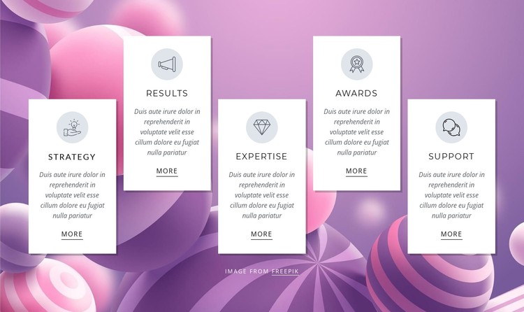 Features on abstract background CSS Template