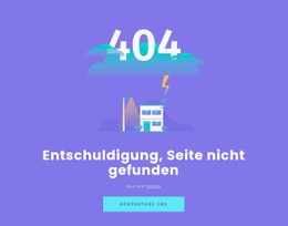 Website-Design Für 404 Nicht Gefundene Nachricht