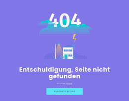 404 Nicht Gefundene Nachricht - HTML-Vorlagencode