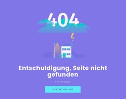 404 Nicht Gefundene Nachricht – Ultimative HTML5-Vorlage