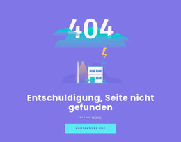 404 Nicht Gefundene Nachricht – Web-Vorlage
