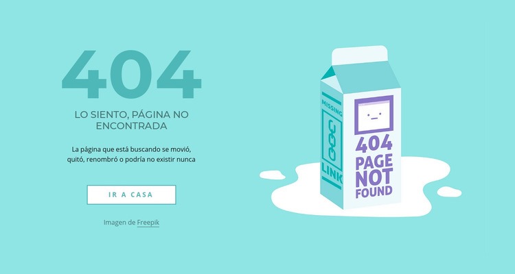 Página de error 404 de la creatividad Plantillas de creación de sitios web