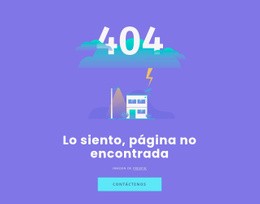 404 Mensaje No Encontrado - Página De Destino Móvil