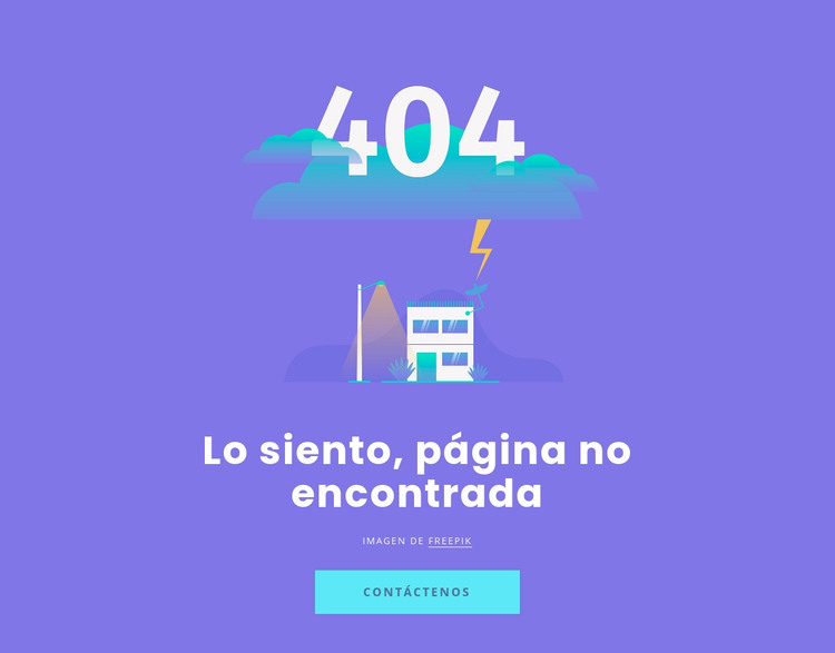404 mensaje no encontrado Plantilla HTML