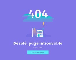 Conception De Sites Web Polyvalents Pour 404 Message Non Trouvé