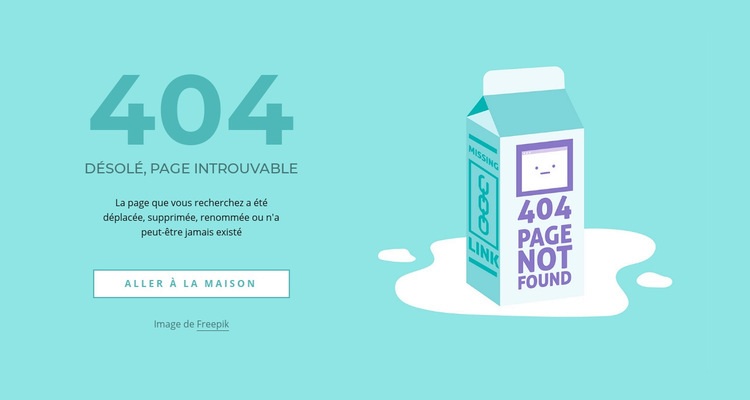 Page d'erreur 404 de la création Conception de site Web