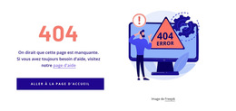 Polices, Couleurs Et Graphiques Personnalisés Pour Modèle D'Erreur 404