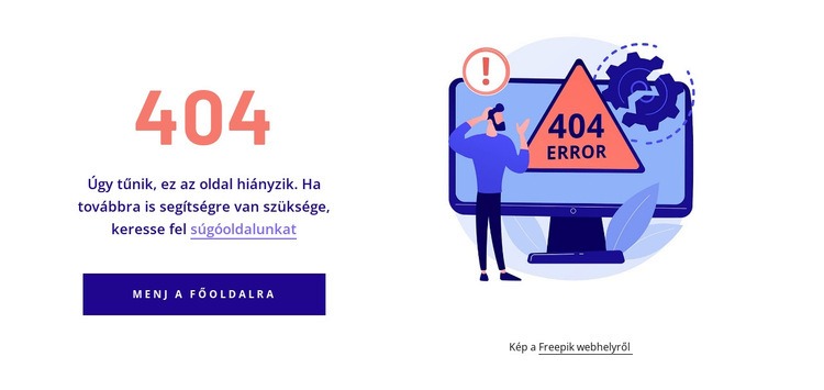 404 -es hibasablon HTML Sablon