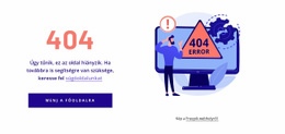 404 -Es Hibasablon – Ingyenes Webhelysablon