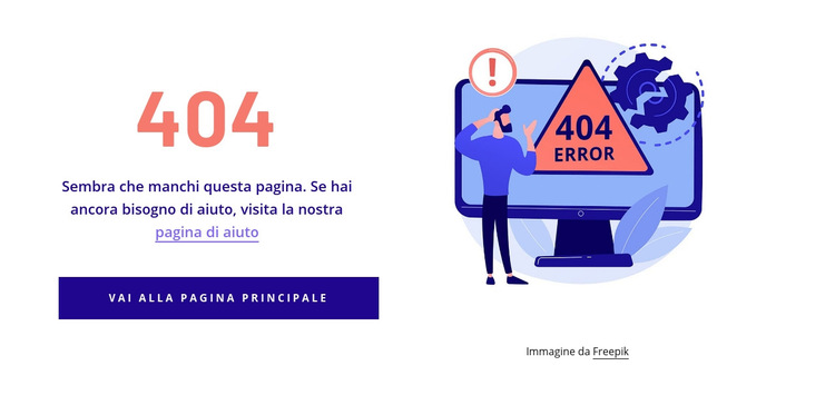 Modello di errore 404 Modello di sito Web