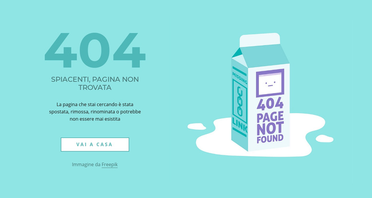 Pagina di errore 404 creativa Tema WordPress