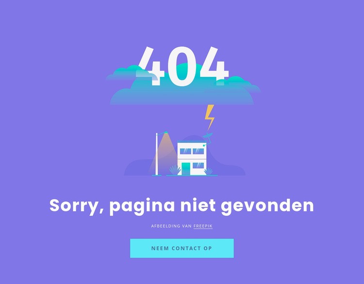 404 niet gevonden bericht Bestemmingspagina