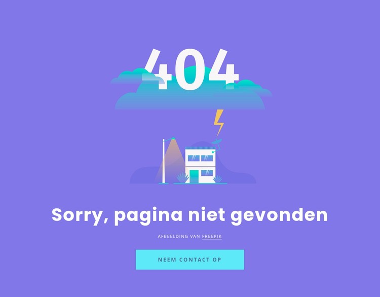 404 niet gevonden bericht CSS-sjabloon