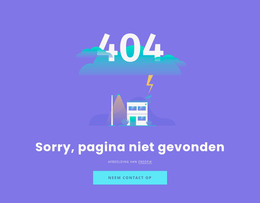404 Niet Gevonden Bericht - HTML-Sjablooncode