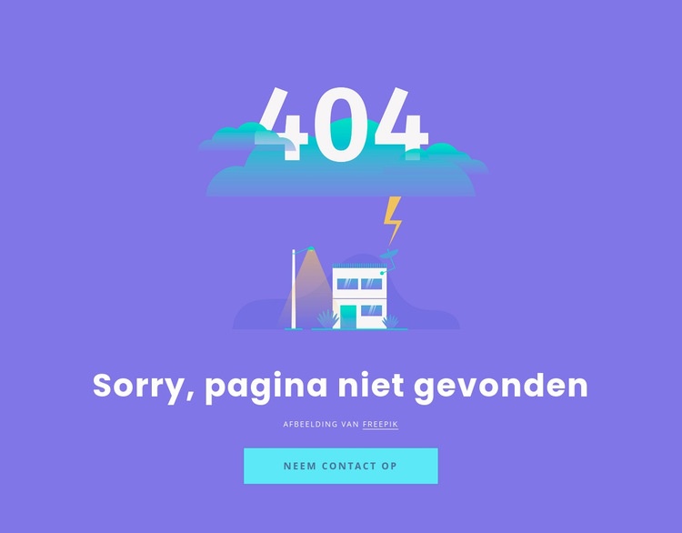 404 niet gevonden bericht Website Builder-sjablonen