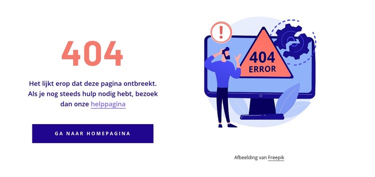 404-foutsjabloon Website ontwerp