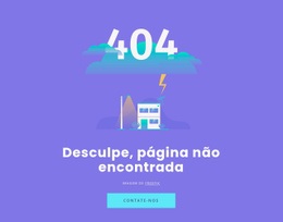 Design De Site Multifuncional Para Mensagem 404 Não Encontrada