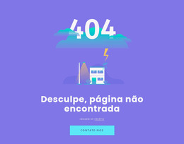 Mensagem 404 Não Encontrada - Código Do Modelo HTML