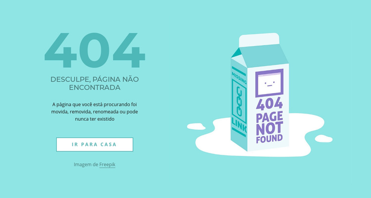 Página de erro do criativo 404 Tema WordPress