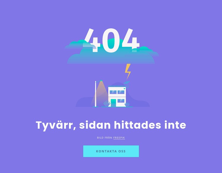 404 hittades inte meddelande CSS -mall