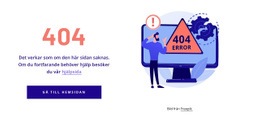 404 -Felmall - Enkel Webbplatsmall