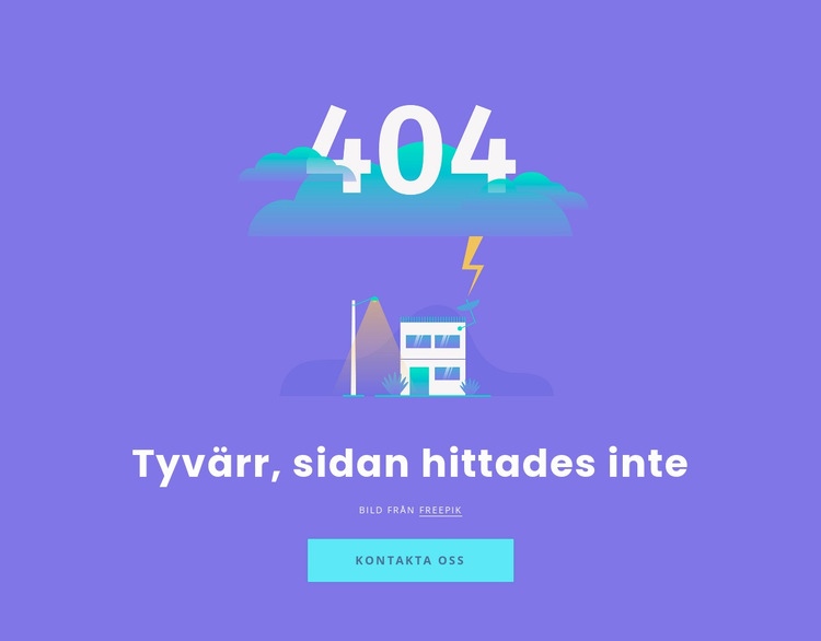 404 hittades inte meddelande WordPress -tema