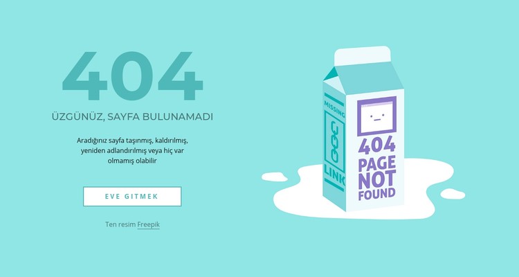 Creative 404 hata sayfası CSS Şablonu