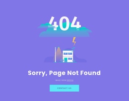 404 Not Found Message - Functionality Web Page Design