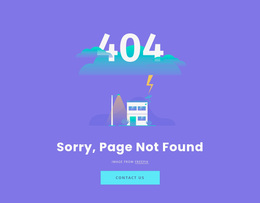 Multipurpose Website Design For 404 Not Found Message