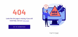 404 Error Template - Web Mockup