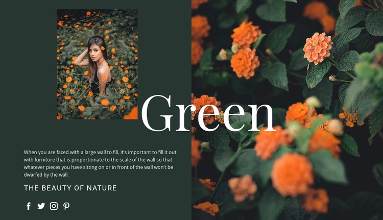 Varieties of the color green CSS Template