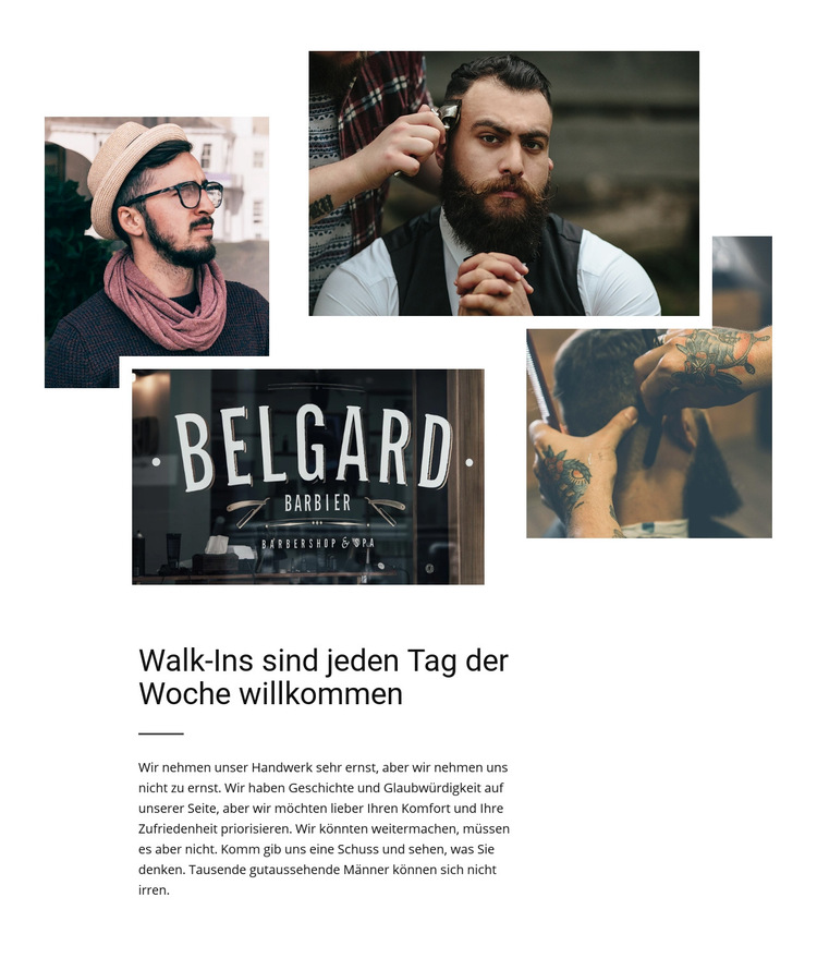 Belgard Barbier Website-Vorlage