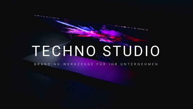 Willkommen im Technostudio Landing Page