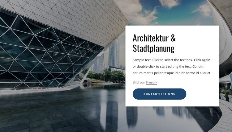 Wir sind ein multidisziplinäres Team von 11 Architekten Landing Page
