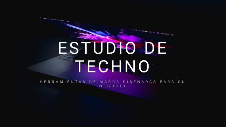 Bienvenidos a techno studio Maqueta de sitio web