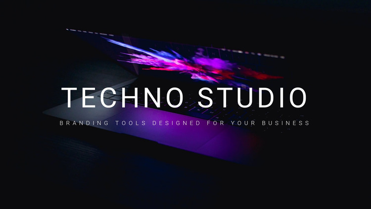 Welcome to techno studio Homepage Design