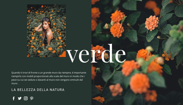 Varietà di colore verde Mockup del sito web