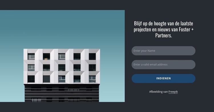 Heldere, gedreven en resultaatgerichte woonarchitecten HTML5-sjabloon