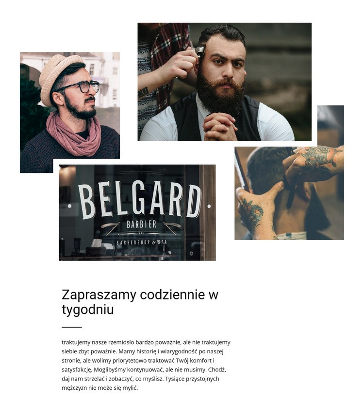 Belgard barbier Projekt strony internetowej