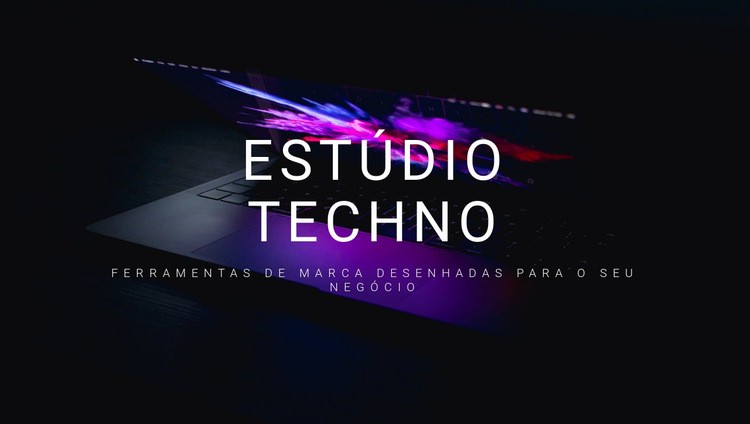 Bem-vindo ao estúdio techno Construtor de sites HTML