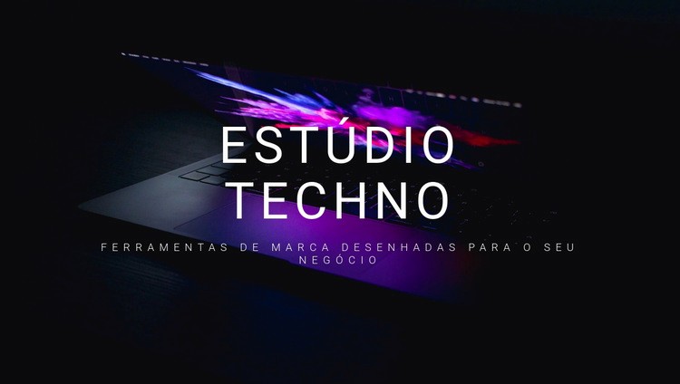 Bem-vindo ao estúdio techno Maquete do site