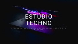 Bem-Vindo Ao Estúdio Techno - Modelo De Inicialização De Uma Página