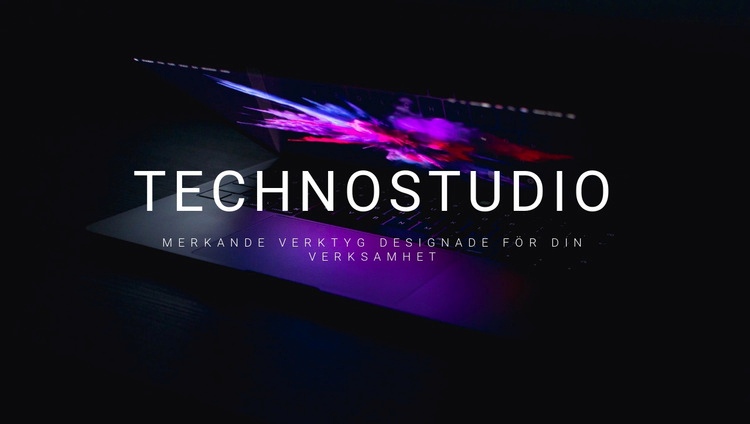 Välkommen till technostudio CSS -mall