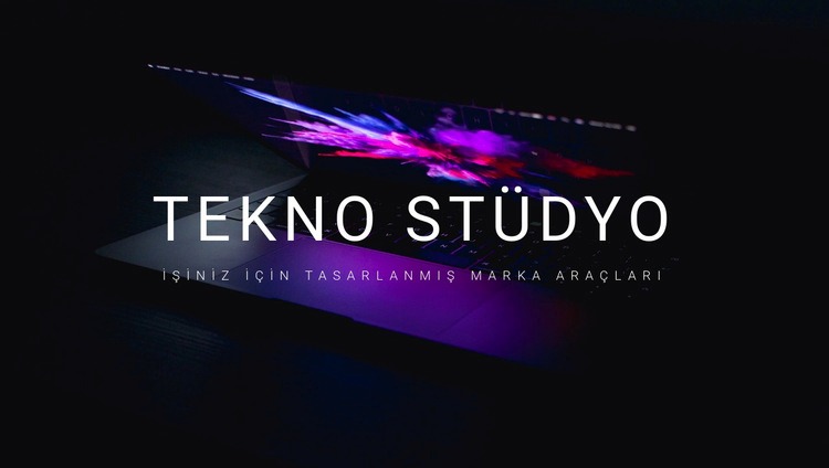 Techno Studio'ya hoş geldiniz Açılış sayfası