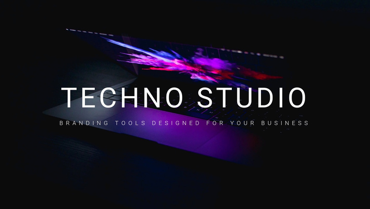 Welcome to techno studio Landing Page