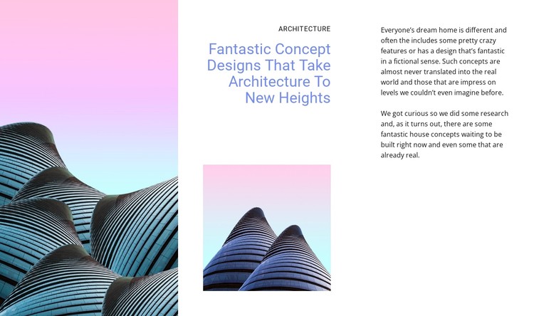 Fantastic concept designs CSS Template