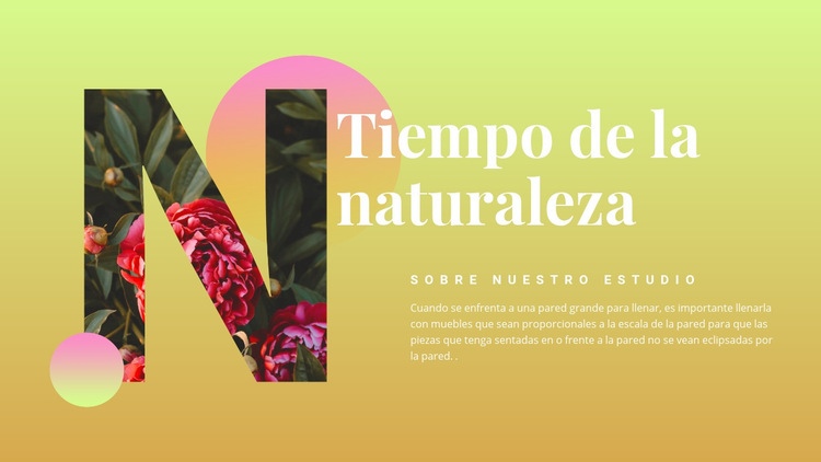 Tiempo de la naturaleza Maqueta de sitio web