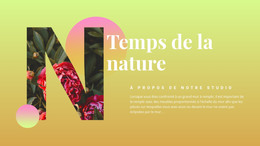 Temps De La Nature - Modèle HTML Et CSS