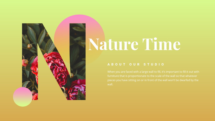 Nature time  Homepage Design